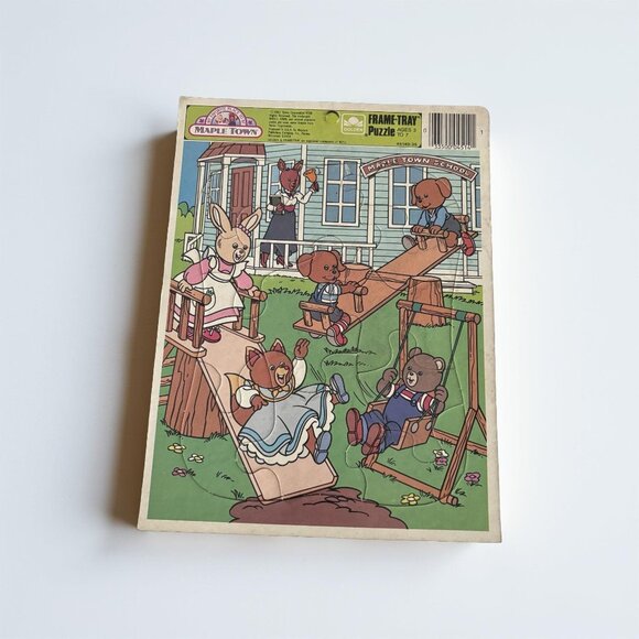 Vintage Golden Frame-Tray Puzzle Maple Town School Scene Ages 3 To 7 4514D-35 19 - Picture 4 of 6
